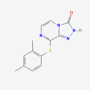 molecular formula C13H12N4OS B12494174 8-[(2,4-dimethylphenyl)sulfanyl][1,2,4]triazolo[4,3-a]pyrazin-3(2H)-one 