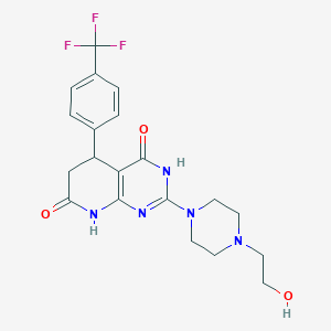 4-hydroxy-2-[4-(2-hydroxyethyl)piperazin-1-yl]-5-[4-(trifluoromethyl)phenyl]-5,8-dihydropyrido[2,3-d]pyrimidin-7(6H)-one