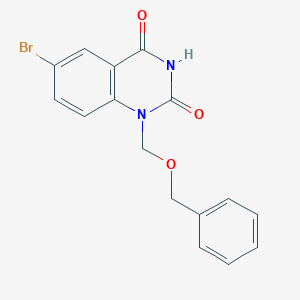 molecular formula C16H13BrN2O3 B12494191 1-(Benzyloxymethyl)-6-bromo-quinazoline-2,4-dione 