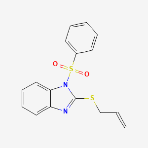 molecular formula C16H14N2O2S2 B12494199 1-(phenylsulfonyl)-2-(prop-2-en-1-ylsulfanyl)-1H-benzimidazole 