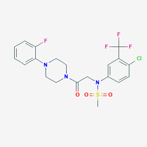 N-[4-chloro-3-(trifluoromethyl)phenyl]-N-{2-[4-(2-fluorophenyl)piperazin-1-yl]-2-oxoethyl}methanesulfonamide