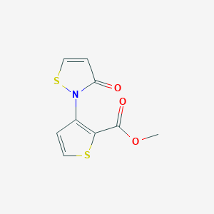 molecular formula C9H7NO3S2 B1249424 Methyl 3-(3-oxo-1,2-thiazol-2-yl)thiophene-2-carboxylate 