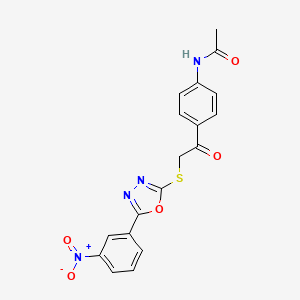 N-[4-({[5-(3-nitrophenyl)-1,3,4-oxadiazol-2-yl]sulfanyl}acetyl)phenyl]acetamide