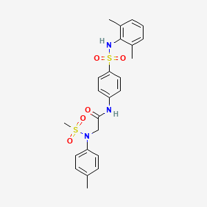 N-{4-[(2,6-dimethylphenyl)sulfamoyl]phenyl}-N~2~-(4-methylphenyl)-N~2~-(methylsulfonyl)glycinamide