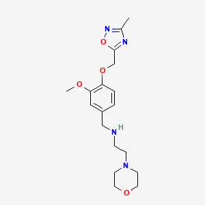 N-{3-methoxy-4-[(3-methyl-1,2,4-oxadiazol-5-yl)methoxy]benzyl}-2-(morpholin-4-yl)ethanamine