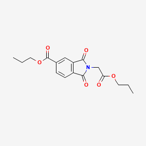 molecular formula C17H19NO6 B12494273 Propyl 1,3-dioxo-2-(2-oxo-2-propoxyethyl)isoindole-5-carboxylate 