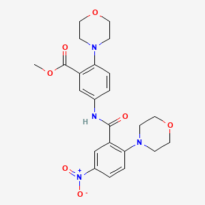 Methyl 2-(morpholin-4-yl)-5-({[2-(morpholin-4-yl)-5-nitrophenyl]carbonyl}amino)benzoate