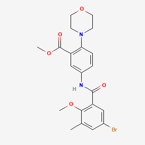 Methyl 5-{[(5-bromo-2-methoxy-3-methylphenyl)carbonyl]amino}-2-(morpholin-4-yl)benzoate