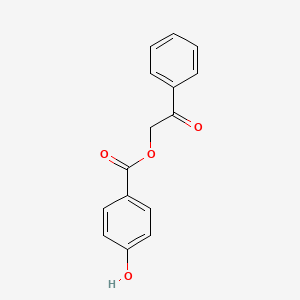 molecular formula C15H12O4 B12494289 2-Oxo-2-phenylethyl 4-hydroxybenzoate 