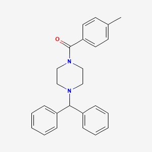 molecular formula C25H26N2O B12494308 1-(Diphenylmethyl)-4-(4-methylbenzoyl)piperazine 