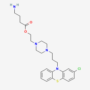 molecular formula C25H33ClN4O2S B1249431 Perphenazine 4-aminobutyrate CAS No. 751477-01-7