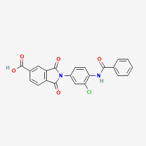 2-{3-chloro-4-[(phenylcarbonyl)amino]phenyl}-1,3-dioxo-2,3-dihydro-1H-isoindole-5-carboxylic acid