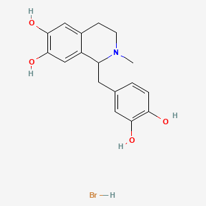 molecular formula C17H20BrNO4 B1249432 dl-劳达诺索林氢溴酸盐 CAS No. 84030-13-7