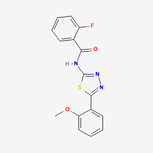 2-fluoro-N-[5-(2-methoxyphenyl)-1,3,4-thiadiazol-2-yl]benzamide