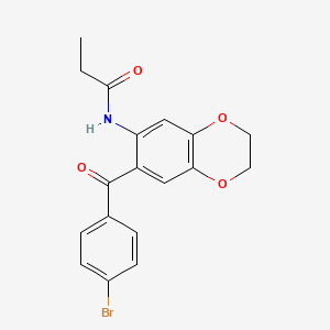 N-[7-(4-bromobenzoyl)-2,3-dihydro-1,4-benzodioxin-6-yl]propanamide