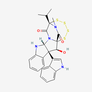 molecular formula C25H24N4O3S4 B1249441 Leptosin F 