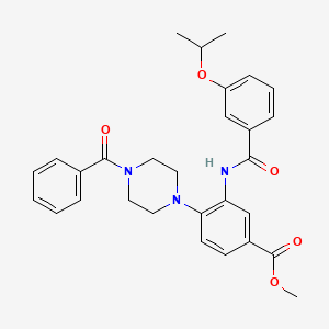 Methyl 4-[4-(phenylcarbonyl)piperazin-1-yl]-3-({[3-(propan-2-yloxy)phenyl]carbonyl}amino)benzoate