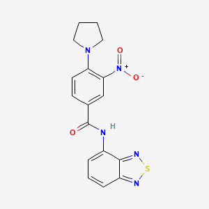 N-(2,1,3-benzothiadiazol-4-yl)-3-nitro-4-(pyrrolidin-1-yl)benzamide