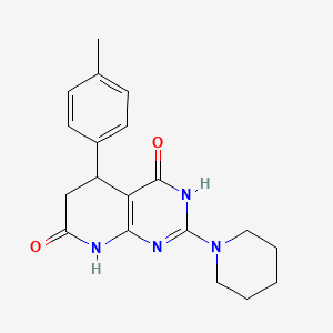 4-hydroxy-5-(4-methylphenyl)-2-(piperidin-1-yl)-5,8-dihydropyrido[2,3-d]pyrimidin-7(6H)-one