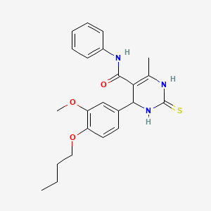 6-(4-butoxy-3-methoxyphenyl)-4-methyl-N-phenyl-2-sulfanyl-1,6-dihydropyrimidine-5-carboxamide