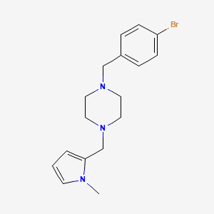 1-[(4-Bromophenyl)methyl]-4-[(1-methylpyrrol-2-yl)methyl]piperazine