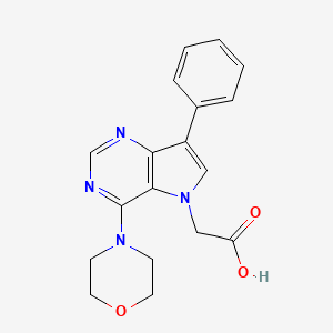 [4-(morpholin-4-yl)-7-phenyl-5H-pyrrolo[3,2-d]pyrimidin-5-yl]acetic acid