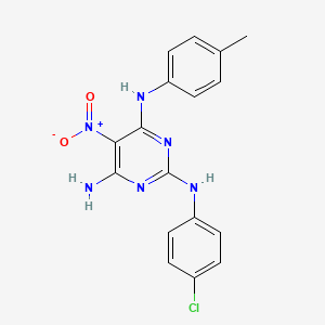 N~2~-(4-chlorophenyl)-N~4~-(4-methylphenyl)-5-nitropyrimidine-2,4,6-triamine