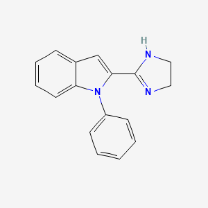 molecular formula C17H15N3 B1249445 2-(2-imidazolin-2-yl)-1-phenyl-1H-indole 