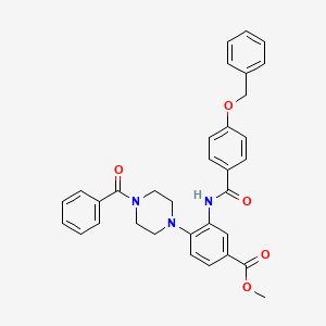 Methyl 3-({[4-(benzyloxy)phenyl]carbonyl}amino)-4-[4-(phenylcarbonyl)piperazin-1-yl]benzoate