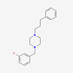 molecular formula C20H25FN2 B12494465 1-[(3-Fluorophenyl)methyl]-4-(3-phenylpropyl)piperazine 