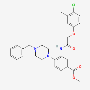 molecular formula C28H30ClN3O4 B12494480 Methyl 4-(4-benzylpiperazin-1-yl)-3-{[(4-chloro-3-methylphenoxy)acetyl]amino}benzoate 