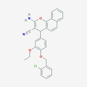 2-amino-4-{4-[(2-chlorobenzyl)oxy]-3-ethoxyphenyl}-4H-benzo[h]chromene-3-carbonitrile