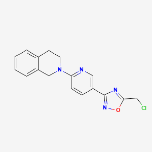 2-{5-[5-(Chloromethyl)-1,2,4-oxadiazol-3-yl]pyridin-2-yl}-1,2,3,4-tetrahydroisoquinoline