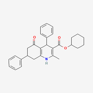 cyclohexyl 2-methyl-5-oxo-4,7-diphenyl-4,6,7,8-tetrahydro-1H-quinoline-3-carboxylate