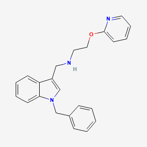 molecular formula C23H23N3O B12494532 N-[(1-benzyl-1H-indol-3-yl)methyl]-2-(pyridin-2-yloxy)ethanamine 