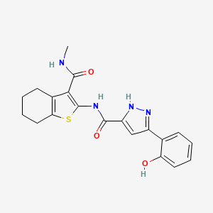 5-(2-hydroxyphenyl)-N-[3-(methylcarbamoyl)-4,5,6,7-tetrahydro-1-benzothiophen-2-yl]-1H-pyrazole-3-carboxamide