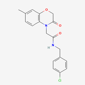 N-(4-chlorobenzyl)-2-(7-methyl-3-oxo-2,3-dihydro-4H-1,4-benzoxazin-4-yl)acetamide