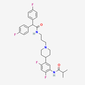 N-{5-[1-(3-{[bis(4-fluorophenyl)acetyl]amino}propyl)-4-piperidinyl]-2,4-difluorophenyl}-2-methylpropanamide