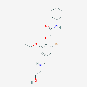 2-(2-bromo-6-ethoxy-4-{[(2-hydroxyethyl)amino]methyl}phenoxy)-N-cyclohexylacetamide