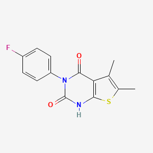 molecular formula C14H11FN2O2S B12494607 3-(4-fluorophenyl)-5,6-dimethylthieno[2,3-d]pyrimidine-2,4(1H,3H)-dione 