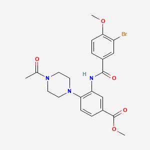 Methyl 4-(4-acetylpiperazin-1-yl)-3-{[(3-bromo-4-methoxyphenyl)carbonyl]amino}benzoate