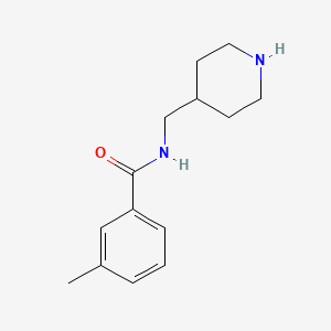 molecular formula C14H20N2O B12494618 3-methyl-N-(piperidin-4-ylmethyl)benzamide 