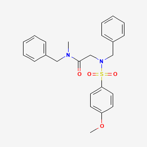 molecular formula C24H26N2O4S B12494668 N,N~2~-dibenzyl-N~2~-[(4-methoxyphenyl)sulfonyl]-N-methylglycinamide 