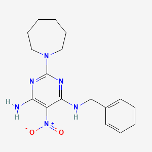 2-(azepan-1-yl)-N-benzyl-5-nitropyrimidine-4,6-diamine