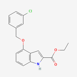 ethyl 4-[(3-chlorobenzyl)oxy]-1H-indole-2-carboxylate