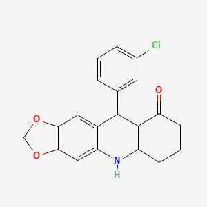 molecular formula C20H16ClNO3 B12494683 10-(3-chlorophenyl)-6,7,8,10-tetrahydro[1,3]dioxolo[4,5-b]acridin-9(5H)-one 