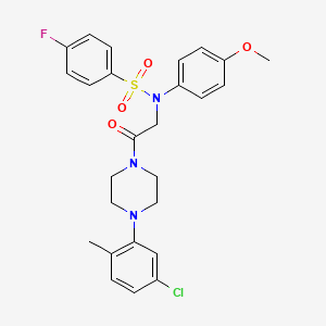 N-{2-[4-(5-chloro-2-methylphenyl)piperazin-1-yl]-2-oxoethyl}-4-fluoro-N-(4-methoxyphenyl)benzenesulfonamide