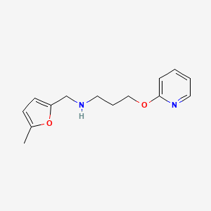 molecular formula C14H18N2O2 B12494720 N-[(5-methyl-2-furyl)methyl]-N-[3-(2-pyridinyloxy)propyl]amine 