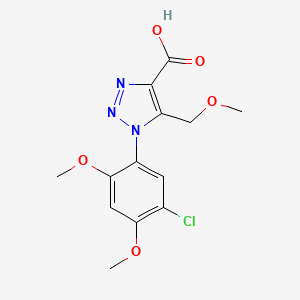 1-(5-chloro-2,4-dimethoxyphenyl)-5-(methoxymethyl)-1H-1,2,3-triazole-4-carboxylic acid