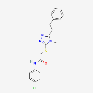 N-(4-chlorophenyl)-2-{[4-methyl-5-(2-phenylethyl)-4H-1,2,4-triazol-3-yl]sulfanyl}acetamide